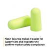 3M Ear Plugs, E-A-Rsoft Yellow Neons 315-1250, 200 Pair of Disposable Earplugs, Pairs Individually Wrapped, Regular Size, Uncorded, 33 NRR, Tapered Cylinder Shape, Slow Recovery Foam view 3
