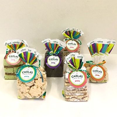 Carla's Sweets Assortment 11 (1 Meringue, 1 Brownie, 2 Guava Cakes, 1 Mantecadito, 1 Pistacho Cake Bag)