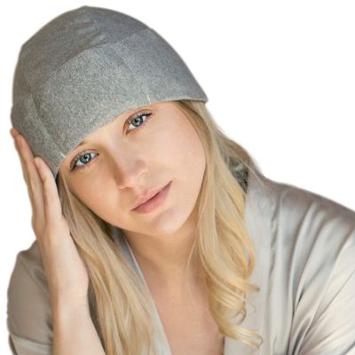 Migraine Gel Ice Hat by FOMI Care | Cooling Headache Pack | Wearable Cold Therapy Wrap for Tension, Sinus, Pressure Pain Relief | Stress Reliever | Freezable (Gray - 3 Packs)