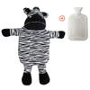 1L Hot Water Bottle with Cover Hot& Cold Relief-Zebra view 3