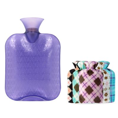 2L Hot Water Bottle +Random Flannel Cover Hot & Cold Relief