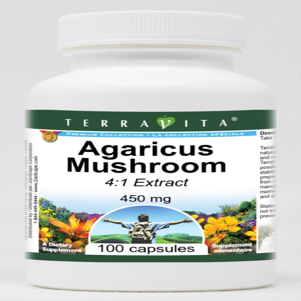 Agaricus Mushroom 4:1-450 mg (100 Capsules, ZIN: 520867)