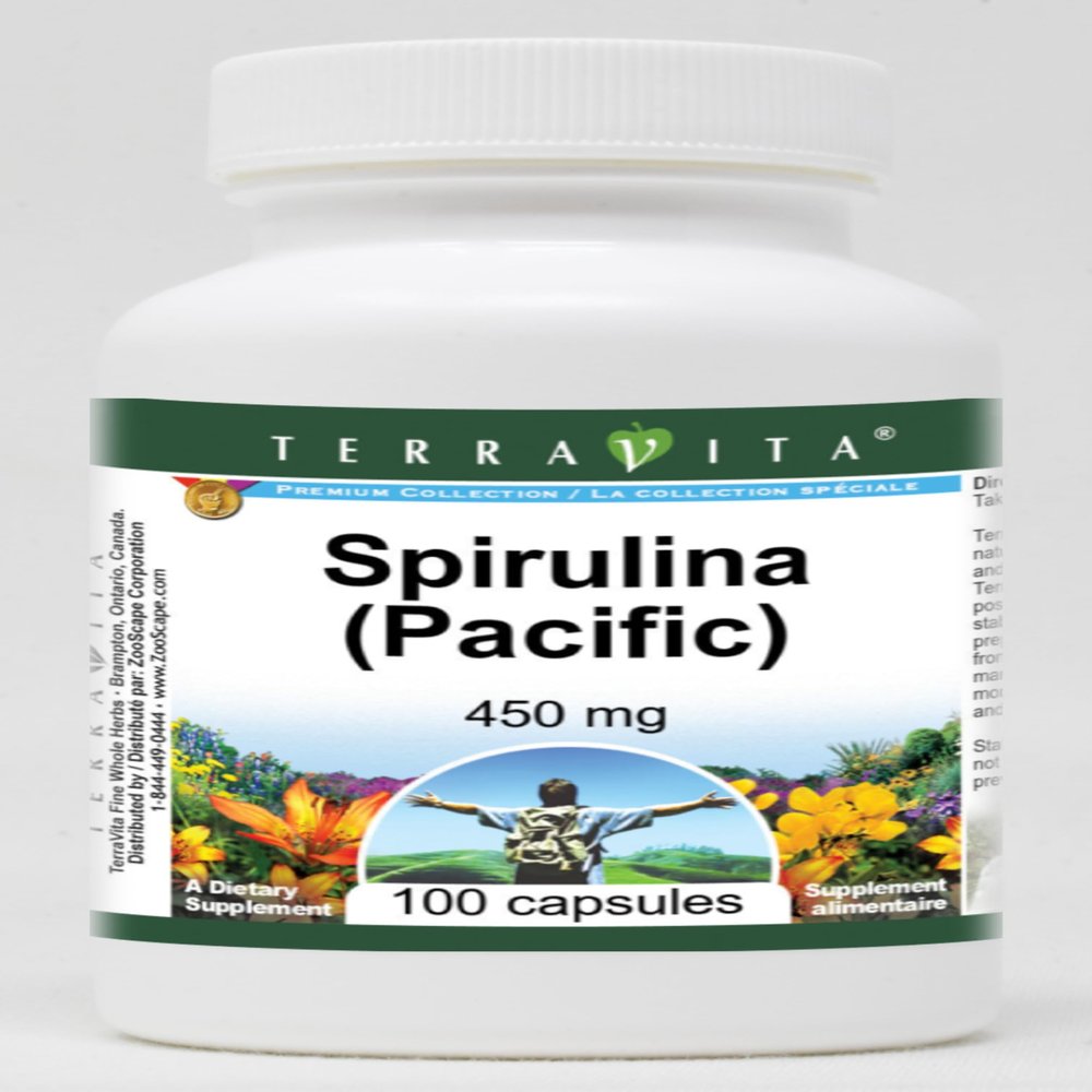 Spirulina (Pacific) - 450 mg (100 Capsules, ZIN: 521445) - 3 Pack