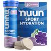 Nuun Sport Electrolyte Tablets with Magnesium, Calcium, Potassium, Chloride & Sodium, Gluten Free & Vegan, Grape, 8 Pack (80 Servings Total) view 1