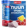 Nuun Sport Electrolyte Tablets with Magnesium, Calcium, Potassium, Chloride & Sodium, Gluten Free & Vegan, Fruit Punch, 8 Pack (80 Servings Total) view 1