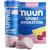 Nuun Sport Electrolyte Tablets with Magnesium, Calcium, Potassium, Chloride & Sodium, Gluten Free & Vegan, Strawberry Lemonade, 4 Pack (40 Servings Total) view 1