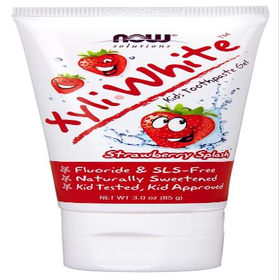 NOW Foods Solutions XyliWhite Kids Toothpaste Gel Strawberry Splash - 3 oz