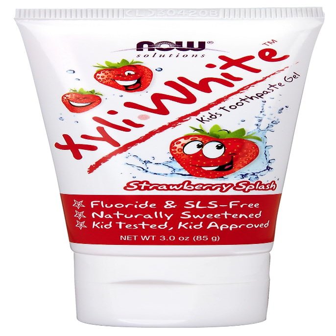 NOW Foods Solutions XyliWhite Kids Toothpaste Gel Strawberry Splash - 3 oz