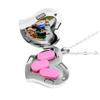 Amour Heart Pill Necklace - Polished Heart Locket with Strong Magnetic Closure - Medication Necklace - Keep Your Medication Securely with You at All Times - Locket Necklace26 Inch Chain (Silver) view 2