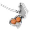 Amour Heart Pill Necklace - Polished Heart Locket with Strong Magnetic Closure - Medication Necklace - Keep Your Medication Securely with You at All Times - Locket Necklace26 Inch Chain (Silver) view 4