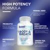 Research Verified Body & Breath Natural Deodorant & Freshener - Bad Breath & Body Odor Supplement - 60 Capsules (1 Month Supply) view 3