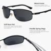 BFOCO Bifocal Sunglasses for Women Men Reading Sunglasses with Spring Hinge Readers (Black,2.50) view 3
