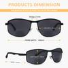 BFOCO Bifocal Sunglasses for Women Men Reading Sunglasses with Spring Hinge Readers (Black,2.50) view 4