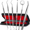 G.CATACC Dental Tools, Dental Pick Teeth Cleaning Tools Hygiene Kit, Plaque Remover for Teeth, Professional Stainless Steel Tooth Scraper Plaque Tartar Cleaner - with Case view 1
