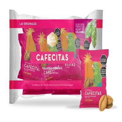 Cafe Quindio Coffee Cookies - Cafecitas Bundle x8 (8 packs of 1,2oz/35g each)