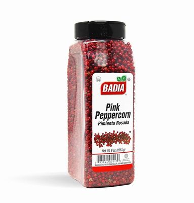Badia Pink Peppercorn Whole, 9 oz  Sweet, Floral & Mildly Spicy Flavor Pink Pepper, Gluten Free & Kosher