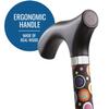 Switch Sticks Walking Cane for Men or Women, Foldable and Adjustable from 32-37 Inches, FSA and HSA Eligible, Bubbles view 3