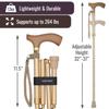 Switch Sticks Folding Walking Cane For Women & Men - Adjustable 32-37 In, Lightweight With Ergonomic Wood Handle, Slip-Resistant Rubber Tip Supports 264 Lbs - Canes For Women For Stability (FSA/HSA) view 4