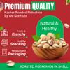 Turkish Antep Pistachios - 2.5 lbs (40oz) Premium Quality Kosher Roasted Pistachios By We Got Nuts - Natural & Healthy Rich Flavor Snack - Whole & Salted  Air-Tight Resealable Bag Package view 4