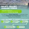 MAJU's Organic Spirulina Powder .5 lb, Microcystin Free, Non-Irradiated, Preferred to Chlorella, Preferred to Hawaiian & Blue Algae, Pure Vegan Green Protein view 2