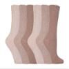 Gentle Grip - 6 Pairs of Ladies Diabetic Socks - 5-9 us (Beige) view 1