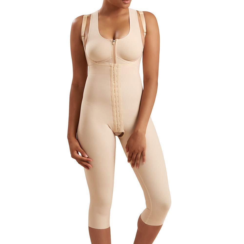 MARENA SFBHM Stage 1 Post-surgical Compression Girdle with High-Back & Front Closure Adjustable Mid-Calf Length