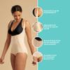 MARENA SFBHA Recovery Panty-Length Post-surgical Compression Girdle, High-Back - Adjustable Bikini Length - Medium, Beige view 3