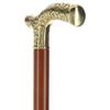 Premium Brass Fritz Handle Walking Cane  Brown Beechwood Shaft  Elegant Carved Brass Scroll Design  Stylish Canes for Men and Canes for Women  38" Length  250 lb Capacity view 4