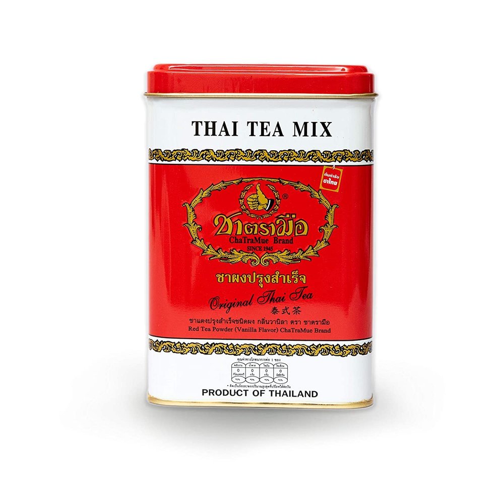 Number One Original Thai Tea Bags Red Label for Iced Tea, Milk Tea or Boba Tea Beverages, Restaurant-favored Traditional Brand from Thailand with Mild Earthy Taste (0.14oz x 50 Tea Bags)