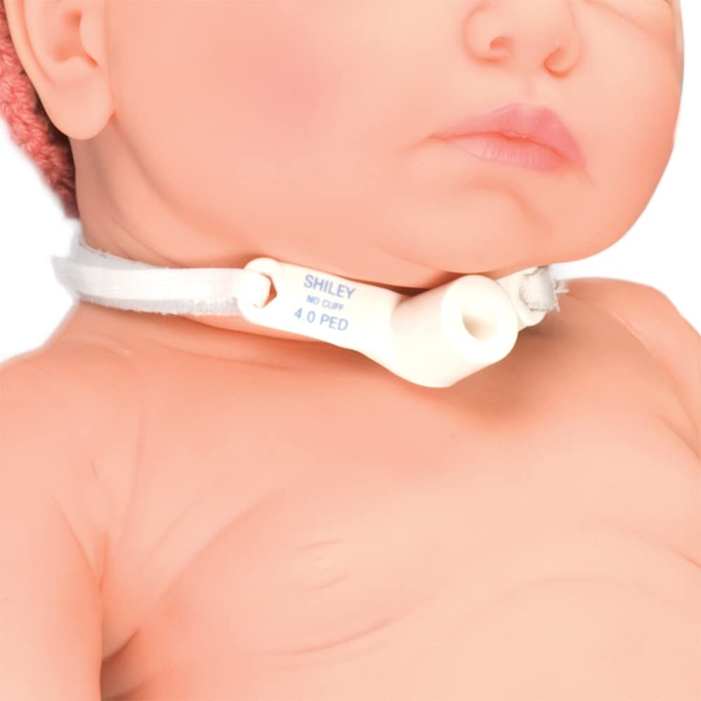 TIDI Posey Foam Trach Tie Small 1 Package of 12 Ties Tracheostomy Tube Holder Pediatric Trach Tie Home Care (8197S)