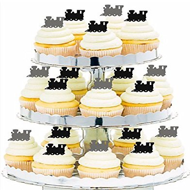 12pack Choo Choo Locomotive Train Cupcake / Food Decoration Topper Picks