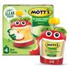 Mott's No Sugar Added Applesauce, 3.2 oz clear pouches, 4 count view 1