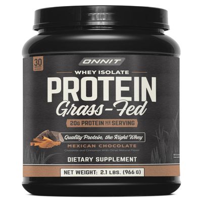 ONNIT Grass Fed Whey Isolate Protein Powder, Protein Powder Dietary Supplement to Support Muscle Gain and Workout Recovery, 30 Servings per Tub, 30.7 oz (Chocolate)