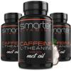 SmarterVitamins (3-Pack 200mg Caffeine Pills with 100mg L-Theanine + Coconut MCT Oil, Energy and Focus, Extended Release Capsule, 150 Liquid Softgels view 1