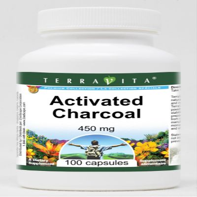 Activated Charcoal - 450 mg (100 Capsules, ZIN: 510652)