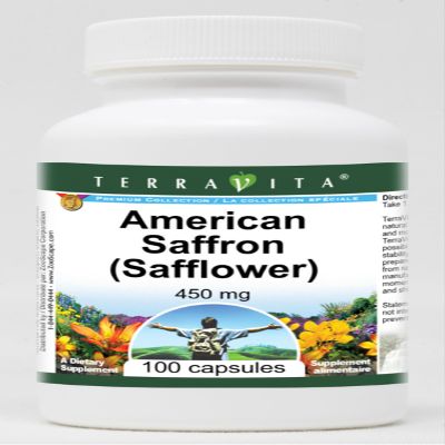American Saffron (Safflower) - 450 mg (100 Capsules, ZIN: 513246)