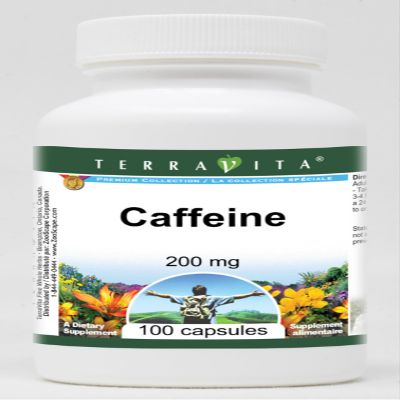Caffeine - 200 mg (100 Capsules, ZIN: 407587)