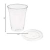 Dart Solo Clear Plastic Disposable Cups for Iced Coffee Bubble Boba Tea Smoothie, 16 oz, 50 Sets with Flat Lids view 3