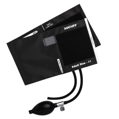 Adcuff Adult Cuff Arm Reusable Blood Pressure Cuff and Bulb 865-11ABK Black 1 Each
