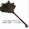 18" Feather Duster Wooden Handle | Natural for Cleaning and Moping 18-20" Inch Genuine Ostrich Feathers, Easy to Clean Reuse view 3