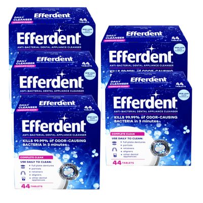 Efferdent Denture Cleanser Tablets 44 Count (Pack of 5)