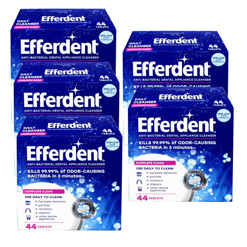 Efferdent Denture Cleanser Tablets 44 Count (Pack of 5)