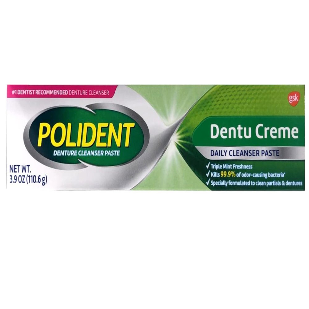 Polident Dentu-Creme Denture Cleaner - 3.9 oz, Pack of 5