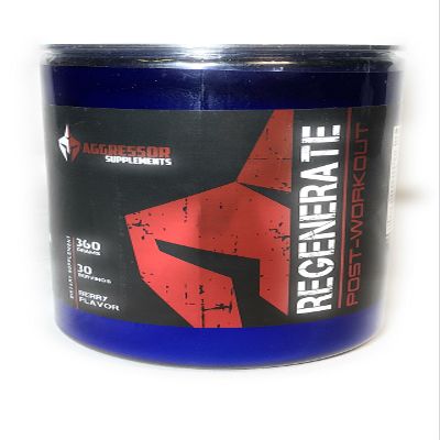 Aggressor Supplements Regenerate BCAA Amino acids Recovery Energy 30 Servings (Berry, 30 Servings)