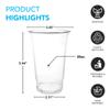 Party Essentials Soft Plastic Party Cups/Tumblers, 40 Ct, 20 oz, Crystal Clear view 2
