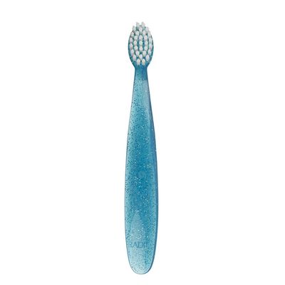 RADIUS Totz Toothbrush Extra Soft Brush BPA Free & ADA Accepted Designed for Delicate Teeth & Gums for Children 18 Months & Up - Blue Sparkle - Pack of 1