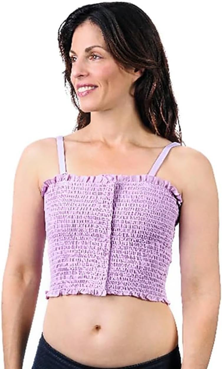 Breast Binder with Dri Release for Added Comfort (Medium 34"-36", Pink Floral Lined)