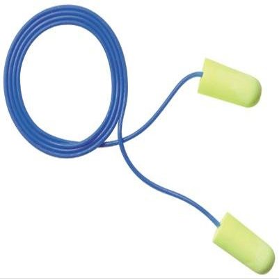 3M Large Single Use E-A-R E-A-Rsoft Yellow Neons Tapered Foam And PVC Corded Earplugs
