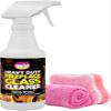 Quick N Brite Fireplace Glass Cleaner Kit with Cloth and Sponge, Removes Soot, Smoke, Creosote, and more, 16 oz, 1-Pack view 1
