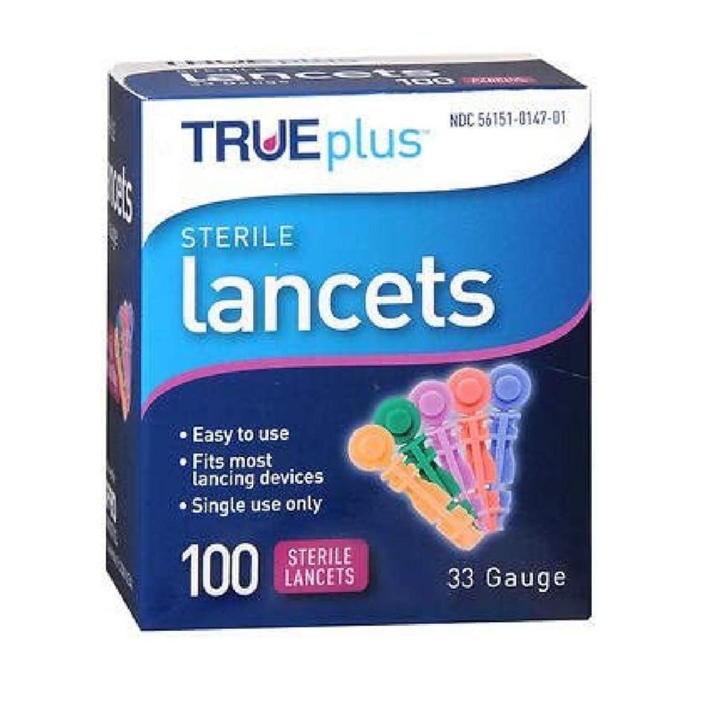 TRUEplus Incision Device Lancet for Lancing Device 33 Gauge Needle 1 Box(s), 100 /Box